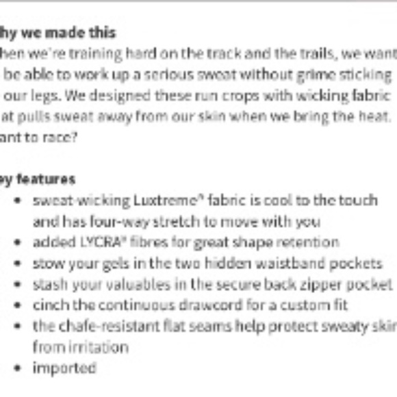 COPY - Lululemon Run: Inspire Crop II * All Luxtreme -Size 10 - Picture 8 of 8